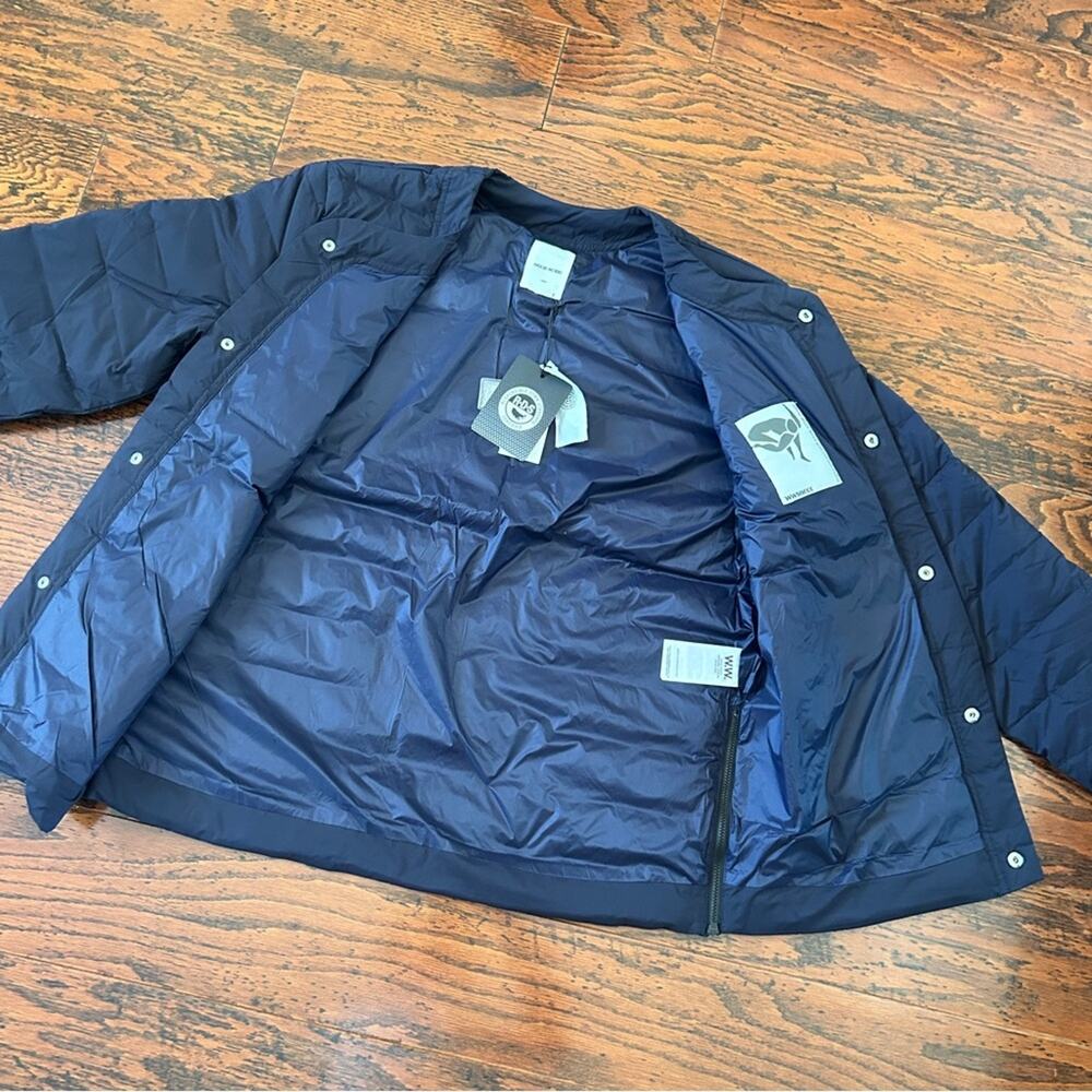 Wood Wood Keanu Light Padded Puffer Jacket in Navy Size Large NWT - Picture 10 of 15